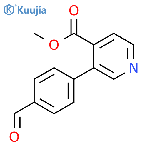 3-(4-Formyl-phenyl)-isonicotinic acid methyl ester structure
