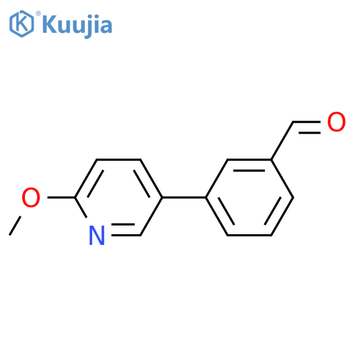 3-(6-Methoxypyridin-3-yl)benzaldehyde structure