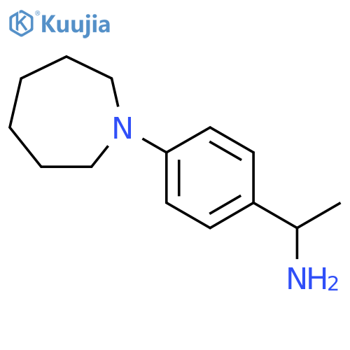 1-4-(azepan-1-yl)phenylethan-1-amine structure