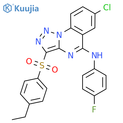 7-chloro-3-(4-ethylbenzenesulfonyl)-N-(4-fluorophenyl)-1,2,3triazolo1,5-aquinazolin-5-amine structure
