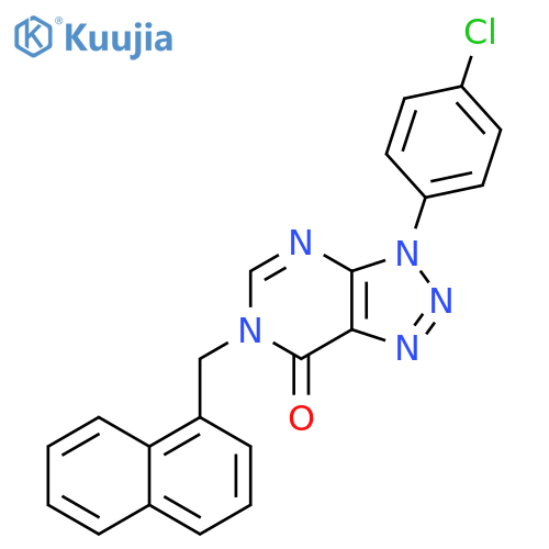 3-(4-chlorophenyl)-6-(naphthalen-1-yl)methyl-3H,6H,7H-1,2,3triazolo4,5-dpyrimidin-7-one structure