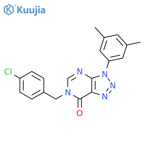 6-(4-chlorophenyl)methyl-3-(3,5-dimethylphenyl)-3H,6H,7H-1,2,3triazolo4,5-dpyrimidin-7-one structure