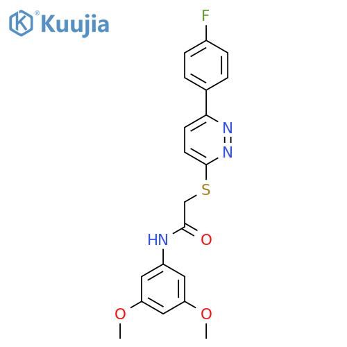 N-(3,5-dimethoxyphenyl)-2-{6-(4-fluorophenyl)pyridazin-3-ylsulfanyl}acetamide structure