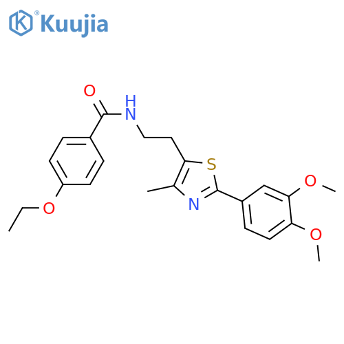N-{2-2-(3,4-dimethoxyphenyl)-4-methyl-1,3-thiazol-5-ylethyl}-4-ethoxybenzamide structure