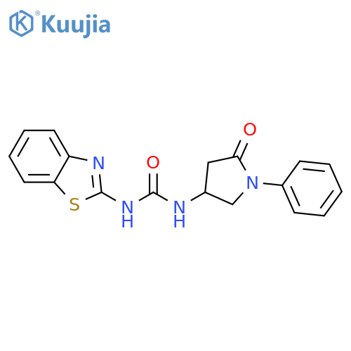 1-(1,3-benzothiazol-2-yl)-3-(5-oxo-1-phenylpyrrolidin-3-yl)urea structure