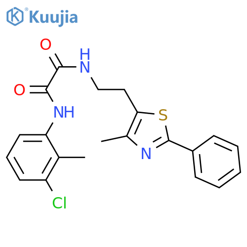 N'-(3-chloro-2-methylphenyl)-N-2-(4-methyl-2-phenyl-1,3-thiazol-5-yl)ethylethanediamide structure
