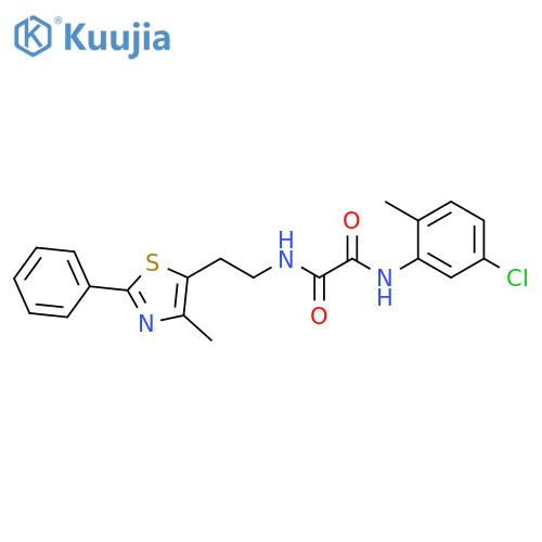 N'-(5-chloro-2-methylphenyl)-N-2-(4-methyl-2-phenyl-1,3-thiazol-5-yl)ethylethanediamide structure