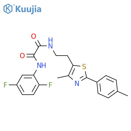 N'-(2,5-difluorophenyl)-N-{2-4-methyl-2-(4-methylphenyl)-1,3-thiazol-5-ylethyl}ethanediamide structure