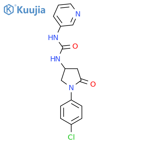 3-1-(4-chlorophenyl)-5-oxopyrrolidin-3-yl-1-(pyridin-3-yl)urea structure