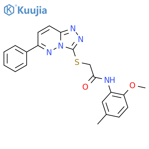 N-(2-methoxy-5-methylphenyl)-2-({6-phenyl-1,2,4triazolo4,3-bpyridazin-3-yl}sulfanyl)acetamide structure