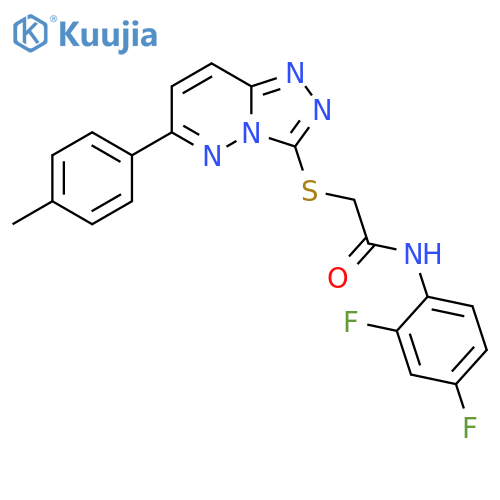 N-(2,4-difluorophenyl)-2-{6-(4-methylphenyl)-1,2,4triazolo4,3-bpyridazin-3-ylsulfanyl}acetamide structure