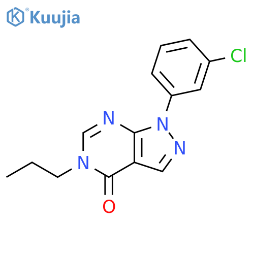 1-(3-chlorophenyl)-5-propyl-1H,4H,5H-pyrazolo3,4-dpyrimidin-4-one structure