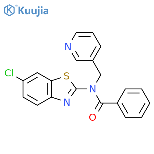 N-(6-chloro-1,3-benzothiazol-2-yl)-N-(pyridin-3-yl)methylbenzamide structure