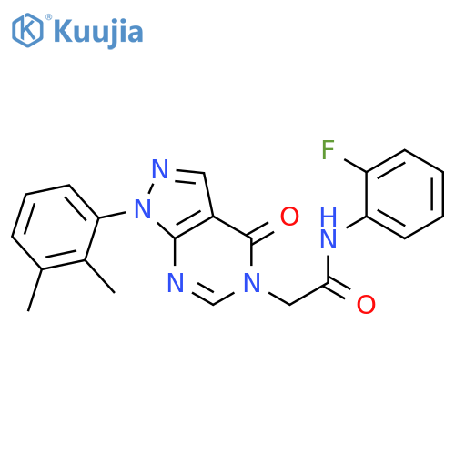 2-1-(2,3-dimethylphenyl)-4-oxo-1H,4H,5H-pyrazolo3,4-dpyrimidin-5-yl-N-(2-fluorophenyl)acetamide structure