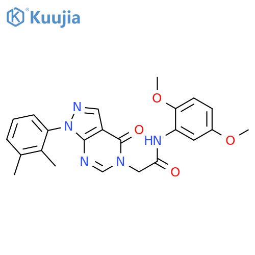 N-(2,5-dimethoxyphenyl)-2-1-(2,3-dimethylphenyl)-4-oxo-1H,4H,5H-pyrazolo3,4-dpyrimidin-5-ylacetamide structure