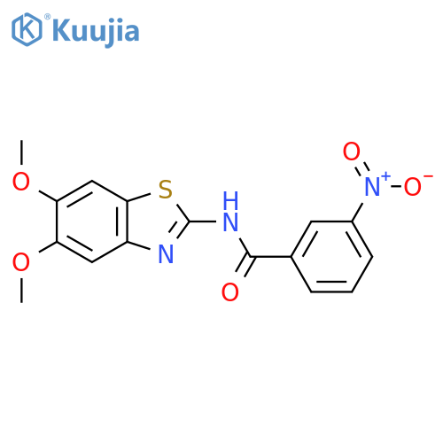 N-(5,6-dimethoxy-1,3-benzothiazol-2-yl)-3-nitrobenzamide structure