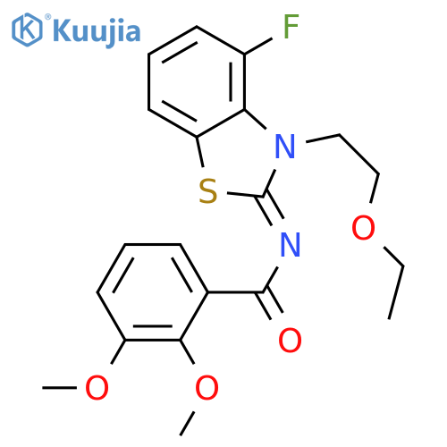 N-(2E)-3-(2-ethoxyethyl)-4-fluoro-2,3-dihydro-1,3-benzothiazol-2-ylidene-2,3-dimethoxybenzamide structure