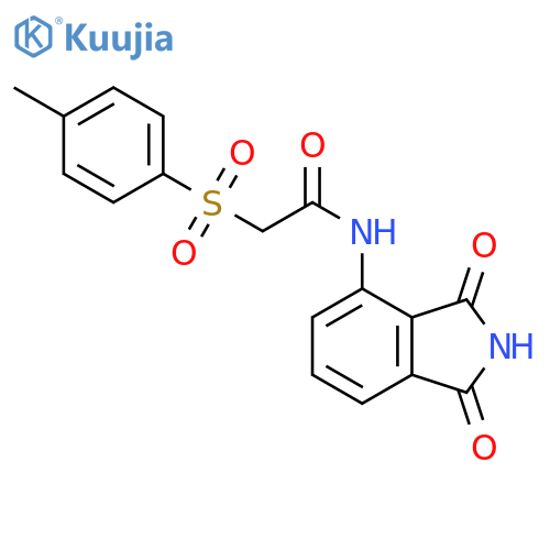 N-(1,3-dioxo-2,3-dihydro-1H-isoindol-4-yl)-2-(4-methylbenzenesulfonyl)acetamide structure