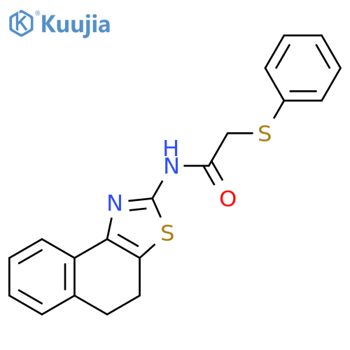 N-{4H,5H-naphtho1,2-d1,3thiazol-2-yl}-2-(phenylsulfanyl)acetamide structure