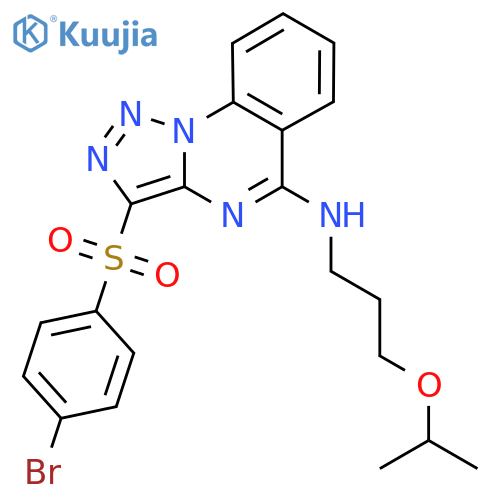 3-(4-bromobenzenesulfonyl)-N-3-(propan-2-yloxy)propyl-1,2,3triazolo1,5-aquinazolin-5-amine structure