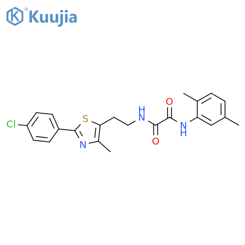 N-{2-2-(4-chlorophenyl)-4-methyl-1,3-thiazol-5-ylethyl}-N'-(2,5-dimethylphenyl)ethanediamide structure