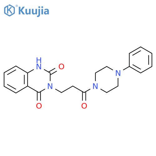 3-3-oxo-3-(4-phenylpiperazin-1-yl)propyl-1,2,3,4-tetrahydroquinazoline-2,4-dione structure