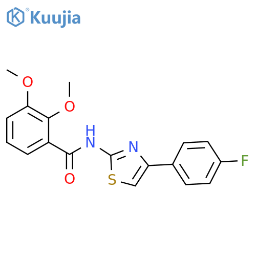 N-4-(4-fluorophenyl)-1,3-thiazol-2-yl-2,3-dimethoxybenzamide structure