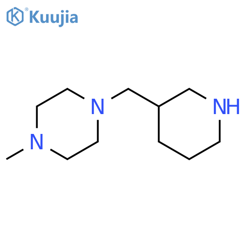 1-methyl-4-[(piperidin-3-yl)methyl]piperazine structure