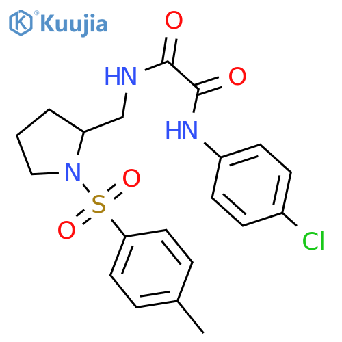 N'-(4-chlorophenyl)-N-{1-(4-methylbenzenesulfonyl)pyrrolidin-2-ylmethyl}ethanediamide structure