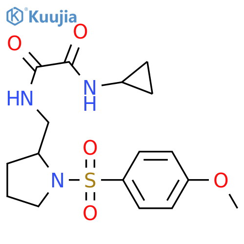 N-cyclopropyl-N'-{1-(4-methoxybenzenesulfonyl)pyrrolidin-2-ylmethyl}ethanediamide structure
