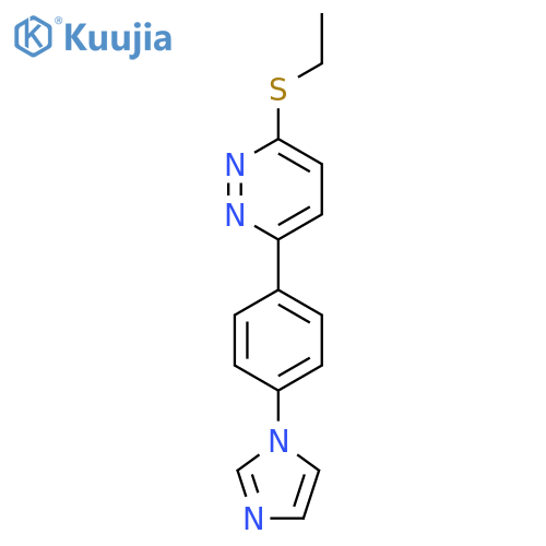 3-(ethylsulfanyl)-6-4-(1H-imidazol-1-yl)phenylpyridazine structure