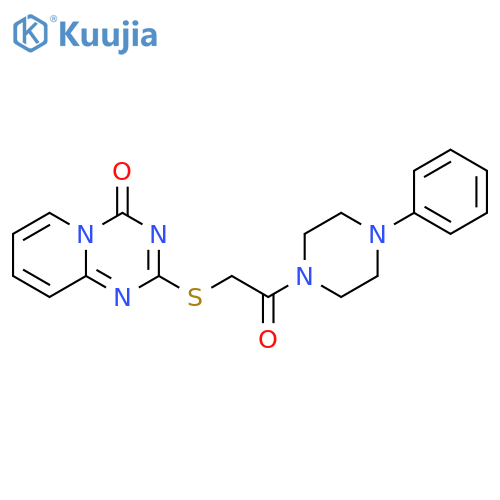 2-{2-oxo-2-(4-phenylpiperazin-1-yl)ethylsulfanyl}-4H-pyrido1,2-a1,3,5triazin-4-one structure