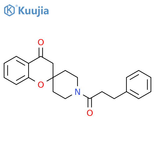 1'-(3-phenylpropanoyl)-3,4-dihydrospiro1-benzopyran-2,4'-piperidine-4-one structure