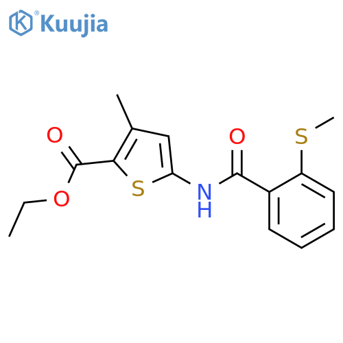 ethyl 3-methyl-5-2-(methylsulfanyl)benzamidothiophene-2-carboxylate structure