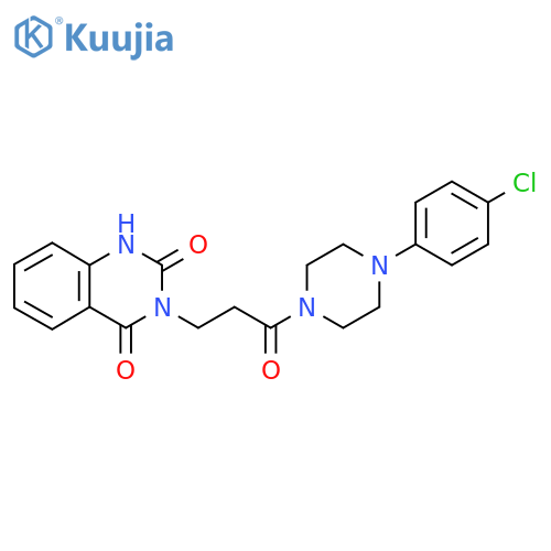 3-{3-4-(4-chlorophenyl)piperazin-1-yl-3-oxopropyl}-1,2,3,4-tetrahydroquinazoline-2,4-dione structure