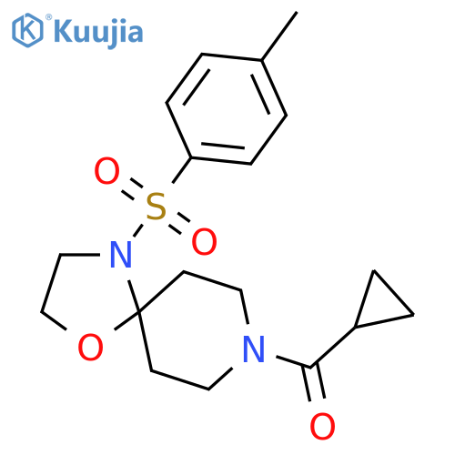 8-cyclopropanecarbonyl-4-(4-methylbenzenesulfonyl)-1-oxa-4,8-diazaspiro4.5decane structure