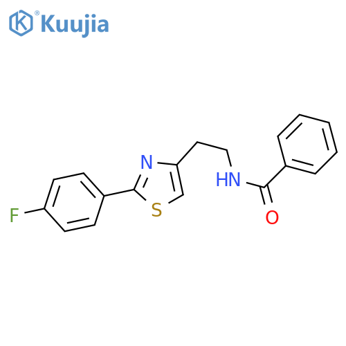 N-{2-2-(4-fluorophenyl)-1,3-thiazol-4-ylethyl}benzamide structure