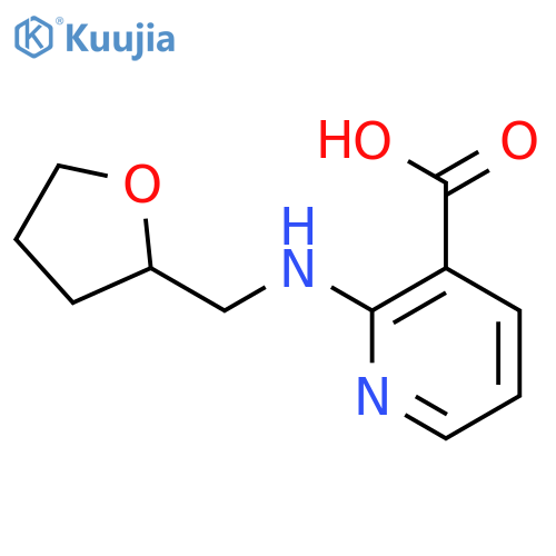 2-(Tetrahydro-2-furanylmethyl)amino-nicotinic acid structure