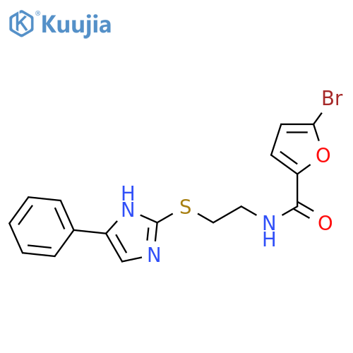 5-bromo-N-{2-(5-phenyl-1H-imidazol-2-yl)sulfanylethyl}furan-2-carboxamide structure