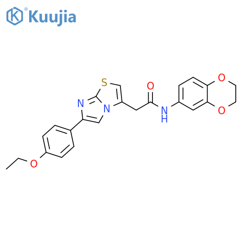 N-(2,3-dihydro-1,4-benzodioxin-6-yl)-2-6-(4-ethoxyphenyl)imidazo2,1-b1,3thiazol-3-ylacetamide structure