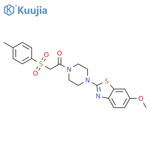 1-4-(6-methoxy-1,3-benzothiazol-2-yl)piperazin-1-yl-2-(4-methylbenzenesulfonyl)ethan-1-one structure