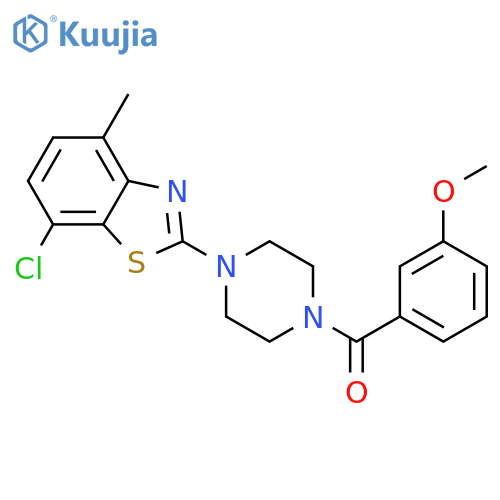 7-chloro-2-4-(3-methoxybenzoyl)piperazin-1-yl-4-methyl-1,3-benzothiazole structure