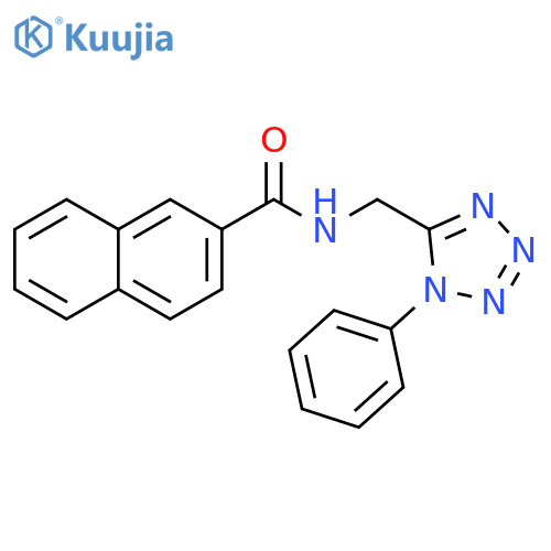 N-(1-phenyl-1H-1,2,3,4-tetrazol-5-yl)methylnaphthalene-2-carboxamide structure