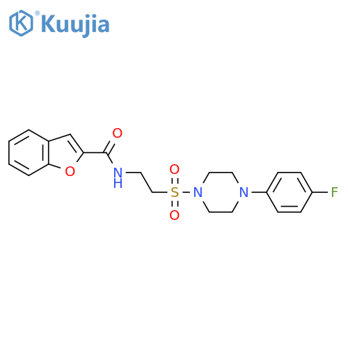 N-(2-{4-(4-fluorophenyl)piperazin-1-ylsulfonyl}ethyl)-1-benzofuran-2-carboxamide structure
