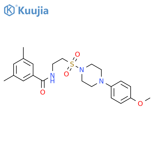 N-(2-{4-(4-methoxyphenyl)piperazin-1-ylsulfonyl}ethyl)-3,5-dimethylbenzamide structure