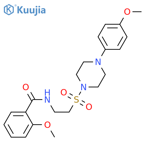 2-methoxy-N-(2-{4-(4-methoxyphenyl)piperazin-1-ylsulfonyl}ethyl)benzamide structure