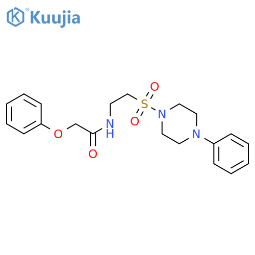 2-phenoxy-N-{2-(4-phenylpiperazin-1-yl)sulfonylethyl}acetamide structure