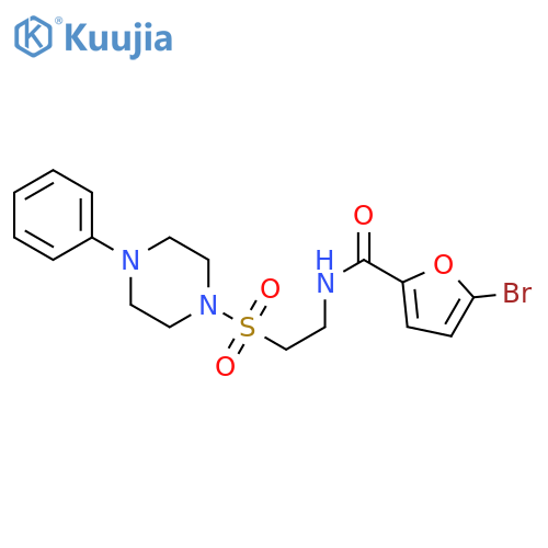 5-bromo-N-{2-(4-phenylpiperazin-1-yl)sulfonylethyl}furan-2-carboxamide structure