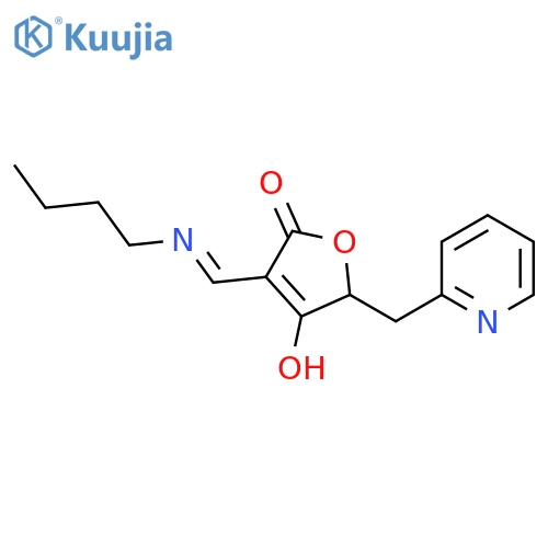 3-((Butylamino)methylene)-5-(pyridin-2-ylmethyl)furan-2,4(3H,5H)-dione structure