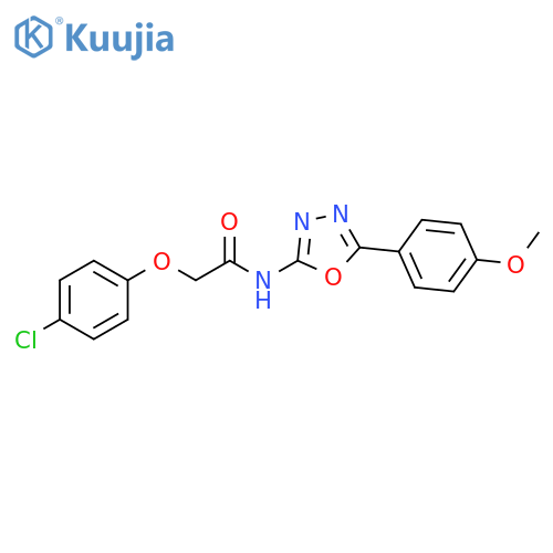 2-(4-chlorophenoxy)-N-5-(4-methoxyphenyl)-1,3,4-oxadiazol-2-ylacetamide structure